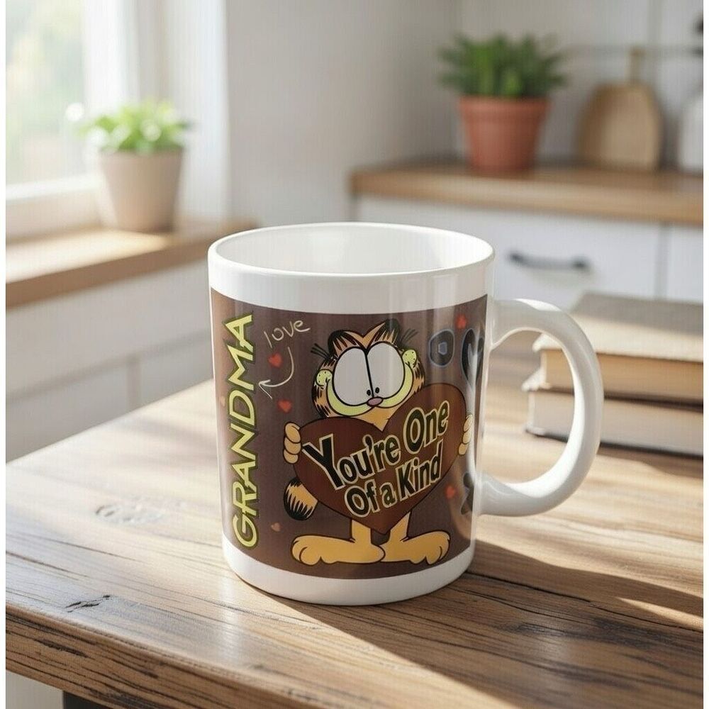 Garfield Coffee Tea Mug cup Grandma "Your one of a kind". Please Read